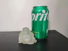Vintage Hand Carved Chinese Green Jade    Buddha Statue Small Figurine