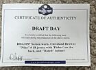 Draft Day Movie Screen Worn Nike Football  18 Fisher Browns Jersey  Helmet Coa