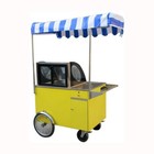 Kolice Gelato Hand Push Cart snack Food Cart street Food Vending Tricycle