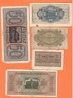 Germany Latvia Lot Of 5 Banknotes Rm  1940-45 Eagle W h Swastika 4923