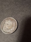 Rare Brazil 1877 1000 Reis Silver Coin