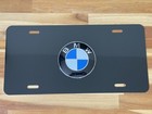 Glossy Black Bmw License Plate Raised Emblem   6  X 12 