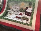 Holiday Scene Handmade Quilted Panel 