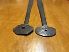 2x Sm  Antique Barn Strap Hinges 13 1 8    Long - Hand Hammered Wrought Iron Clean