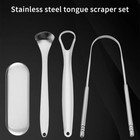 3x Tongue Scraper Cleaner Stainless Steel Dental Fresh Breath Cleaning Oral Usa