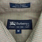 Vintage Burberrys Shirt Mens Medium Puppytooth Check Button Up Long Sleeve