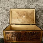 Antique Chinese Carved Camphor Wood Chest  12    X 7    X 5 5    X 4    Interior