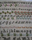 1879 Antique Cross Stitch   Half Cross Stitch Sampler Austria Berlin Woolwork