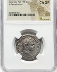 Caracalla 198-217 Ad Ngc Ch Xf Huge Silver Tetradrachm Antioch Roman Empire Coin