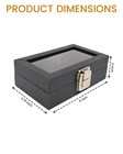 Novel Box Jewelry Display Case Black Leatherette 6x3 75x2 Small Glass Jewelry Bo