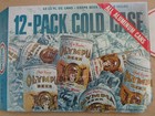 Olympia Beer 12 Pack Cold Case All Aluminum Cans Sticker Vintage - Original