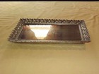 Vintage 15 1 4  X 10 1 4  Gold Framed Decorative Mirror Vanity Tray