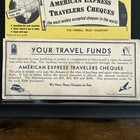 2x Vintage American Express Travelers Cheques Ink Blotter - Checks A9