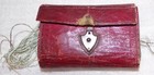 Antique Victorian Civil War Dated 1862 Leather Accordion Sewing Needle Case