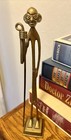Vintage Art 10    Mahatma Gandhi Solid Brass Figure Signed Statue Man Walking