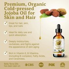 Organic Cold-pressed Golden Jojoba Oil 100  Pure Skin Hair Face Moisturizer