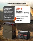 Vevor 12v 140ah Dual Purpose Lifepo4 Lithium Battery 1000 Cca Starter Deep Cycle