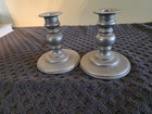 Vintage Wilton Armetale Pewter Candlestick Holders Pair Rwp Usa