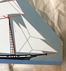 Vintage Baltimore Maryland Ship Pride Of Baltimore Wood Model Folk Art Pride Ii