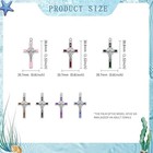 30pieces 6colors Rosary Center Saint Benedict Cross Charm Metal Enamel Religi   