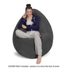Sofa Sack Bean Bag Chair Cover  5-foot  Charcoal Pillow Sack