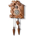 Kendal Handcrafted Linden Wood Cuckoo Clock With  Hand Carved And Night Silencer
