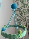 Handmade Knit Baby Crib Mobile Animals Aqua Green Lala Nursery Decor Gender Neut