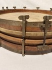 1900s Antique Wooden Snare Drum With Skin Head