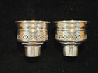 Pair Of Beautiful Reticulated Vintage Sterling Silver Bobeches - Non-threaded