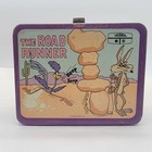 Vintage Road Runner Lunch Box Wile E Coyote W  Metal Thermos Bottle   2879