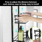 Over The Door Shower Caddy Adjustable 5 Tier Black bathroom Hanging Organizer Sh