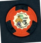 Classic  5 00 Dunes Hotel Las Vegas  Nevada Casino Chip