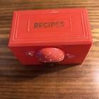 Red Hard Plastic Recipe Box Old Recipes     Precision Ware    Made In The U s a 