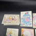 Lot Of 5 Vintage Small Greeting Cards Baby Shower Thank You