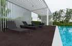 Asteroutdoor Interlocking Deck Tiles Plastic Waterproof Outdoor 27 Pcs  Brown