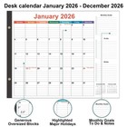 Large Desk Calendar 2026-22  X 17  From 22  X 17   Colorful