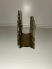 Vintage Brass Ornate Napkin Letter Holder Desk Accessory