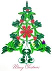 3d Quilling Greeting Card Christmas Tree Handmade Holidays Gift Family Friends