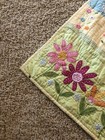 Pottery Barn Kids Daisy Garden Flowers Quilt Quilted Crib Bedding 36x50