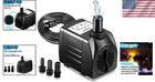 Compact Ultra Quiet 400gph Water Pump For Fish Tanks  Fountains   Hydroponics