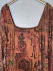 Vintage Tarot Card Mesh Dress By Cider Size 4xl Rare Whimsy Goth Dark Fairy