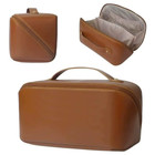 Women Travel Makeup Bag Large Cosmetic Organizer Bag With Divider And Handle