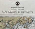 Vintage 1996 Cape Elizabeth To Portsmouth Nautical Chart Map - 44    X 36   