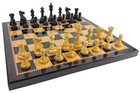 Black   Natural 3 3 4  Anderssen Staunton Wood Chess Set 18  Walnut Color Board