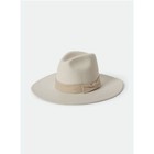 Patina Cream Wool Fedora Western Hat Handcrafted Wide Brim Medium