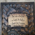 Vintage The Lion Of Judah Wooden Carved Wall Hanging Plaque Moscow Russia 2000