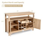 Buffet Server Sideboard Wine Cabinet Console Table Dining Room W storage Natural