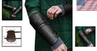Unisex Medieval Knight Arm Guard - Buckled Faux Leather Gauntlet Vambraces