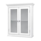 Wooden Wall Cabinet 2 Doors Adjustable Shelf Removable Storage Indoor Use