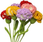 Crochet Flowers  1 Pcs Knitted Artificial Wool Carnation For Wedding Bouquet Bir